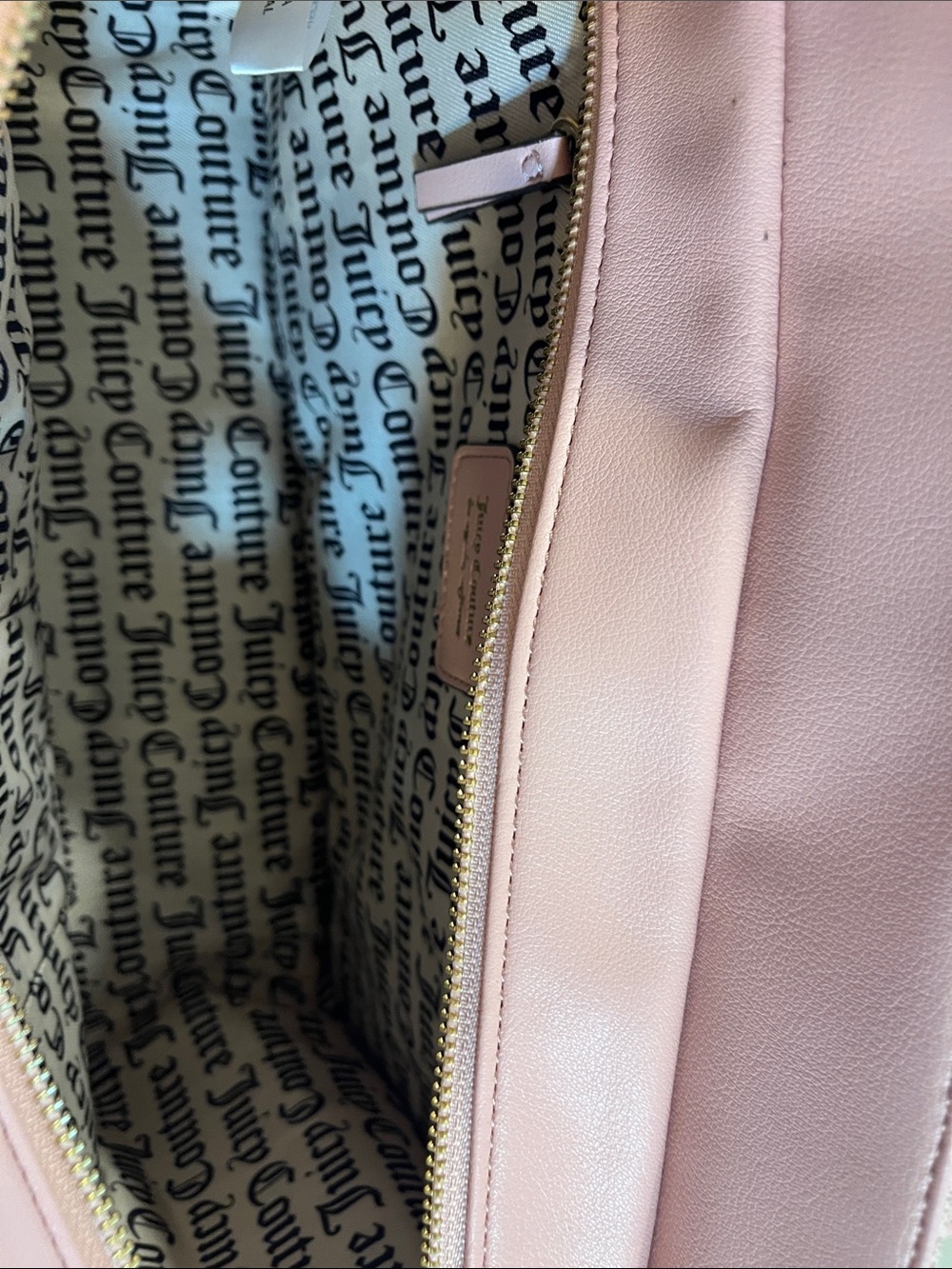 Juicy Couture Beige and Pink Logo Tote - Picture 4 of 5